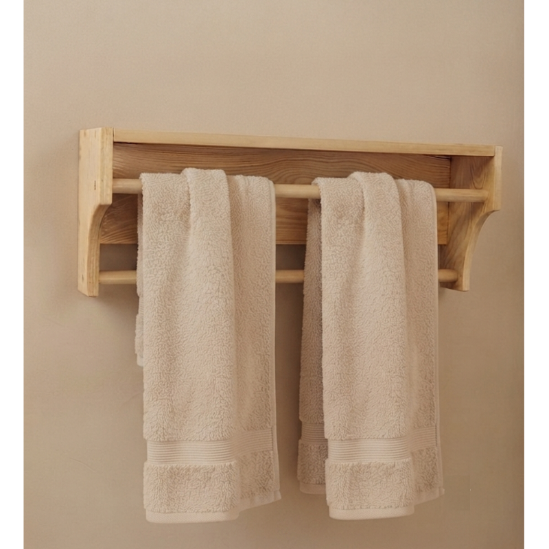 Porte-serviettes mural en bois
