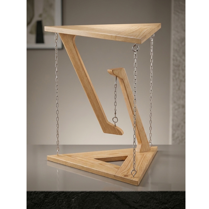 Table flottante en bois