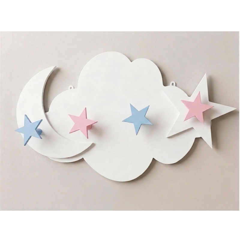 Porte manteau nuage pour enfants