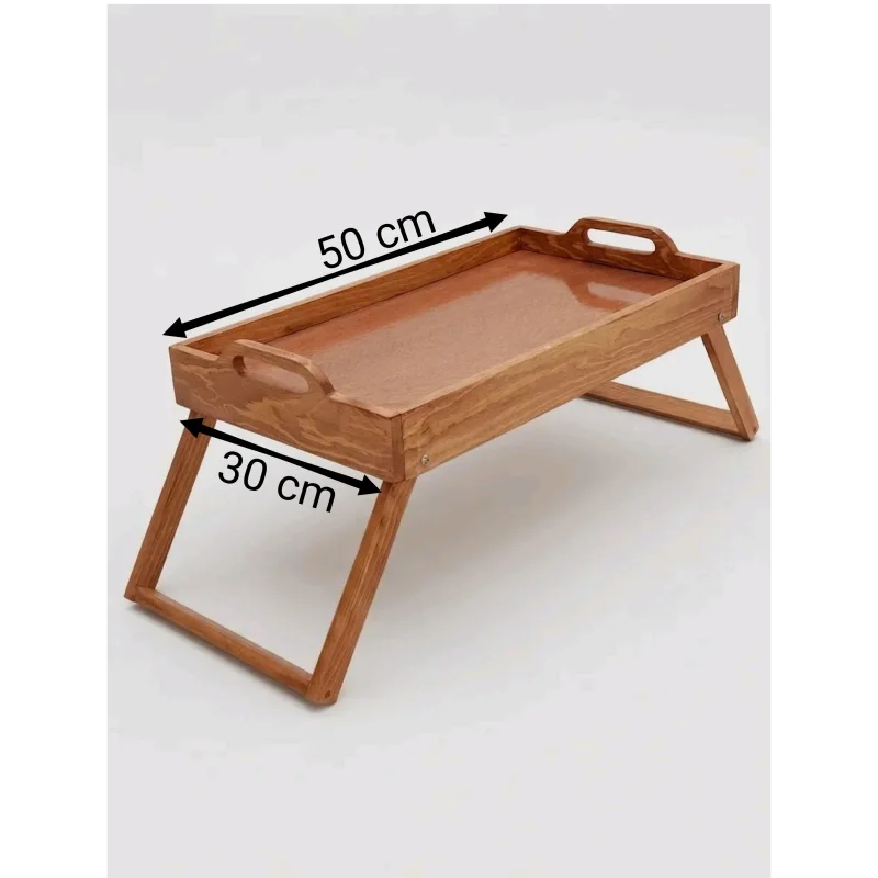 Plateau pliable en bois rouge