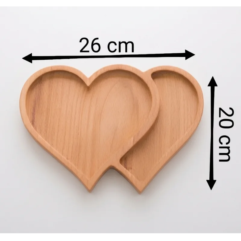 Plateau double cœur