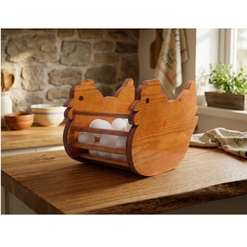 Porte-œufs en bois