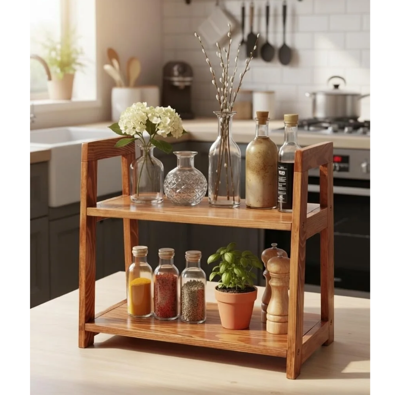 étagère de rangement en bois