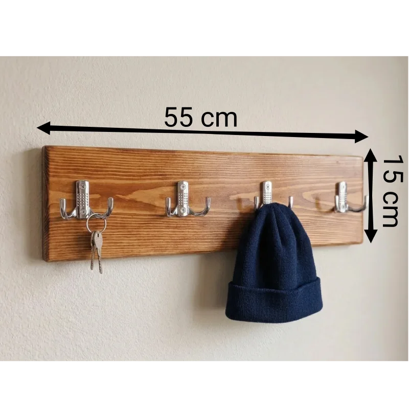 Porte-manteaux mural en bois