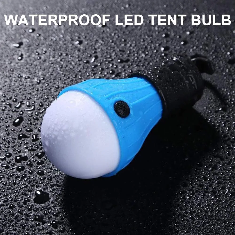 Palimpsest Tent Lamp Portable LED Tent Light 4 Packs Hurricane Emergency Lights Camping Light Bulbs Camping Tent Lantern Bulb Camping Equipment for Camping Hiking Backpacking Fishing, Battery