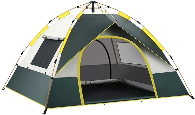 Camping Tent, Lightweight Waterproof Camping Hiking Tent, Automatic Camp Tent Our, Easy Setup, Pop up Tent Desert Camping for Family & Friends, with Removable Rainfly and Carry Bag