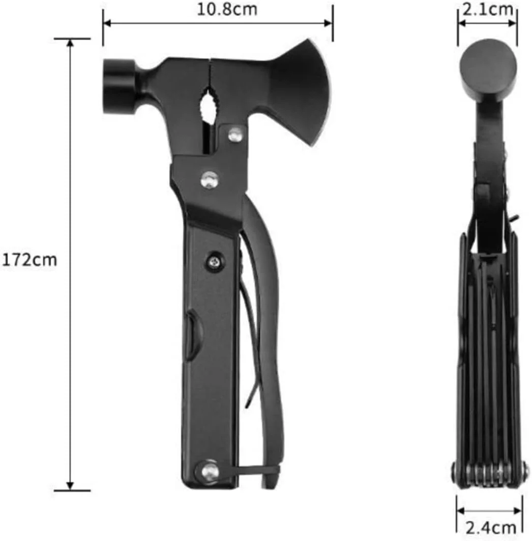 Camping Multitool 14 in 1, Survival Multi-Tool With Axe knife Camping Accessories For Men, Dad and Husband