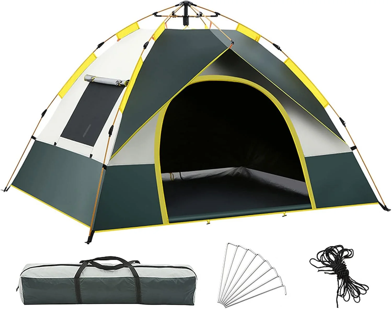 Camping Tent, Lightweight Waterproof Camping Hiking Tent, Automatic Camp Tent Our, Easy Setup, Pop up Tent Desert Camping for Family & Friends, with Removable Rainfly and Carry Bag