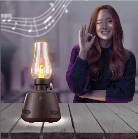 مكبر صوت بتصميم مصباح طاولة عتيق