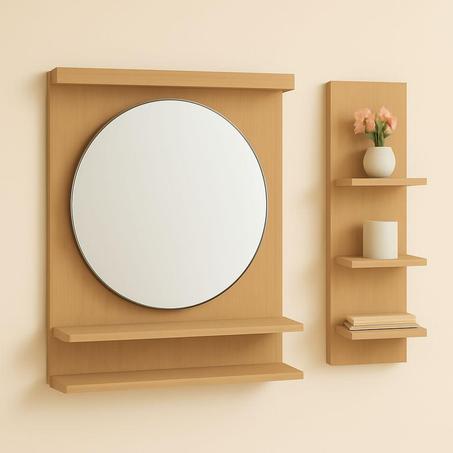 ✨ رفوف عصرية مع مرآة أنيقة ✨