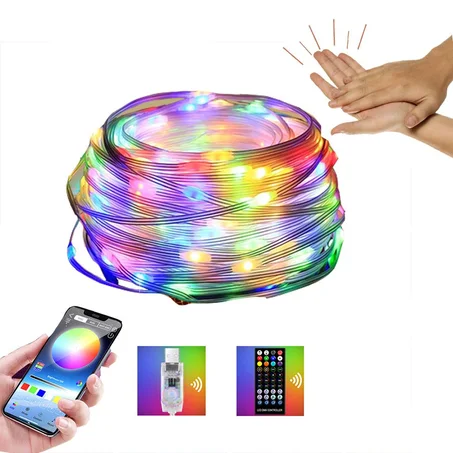 SMART-RGB ضوء ليد متعدد الألوان يتغير بالصوت