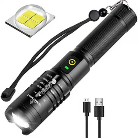 جهاز 2 في 1 ، مصباح يدوي ذو إضاءة عالية وأيضا باوربانك لشحن هاتفك