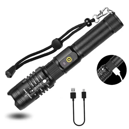 جهاز إثنين في واحد، مصباح يدوي ذو إضاءة خيالية أو كمان باوربانك لشحن الهاتف