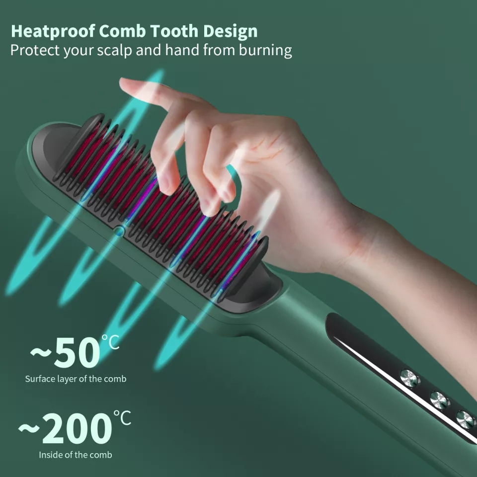فرشاة الشعر الكهربائية لفرد الشعر Hair Straightener brush syc-580