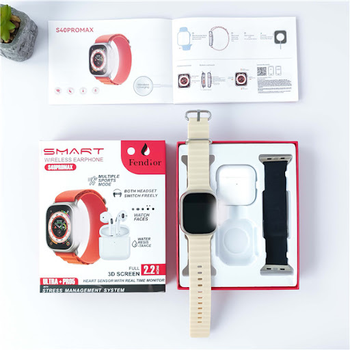 باك ساعة ذكية بروماكس مع 2 أحزمة + سماعات بلوتوث Smart Watch Ultra 2 Strips + Air Pods