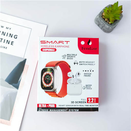 باك ساعة ذكية بروماكس مع 2 أحزمة + سماعات بلوتوث Smart Watch Ultra 2 Strips + Air Pods