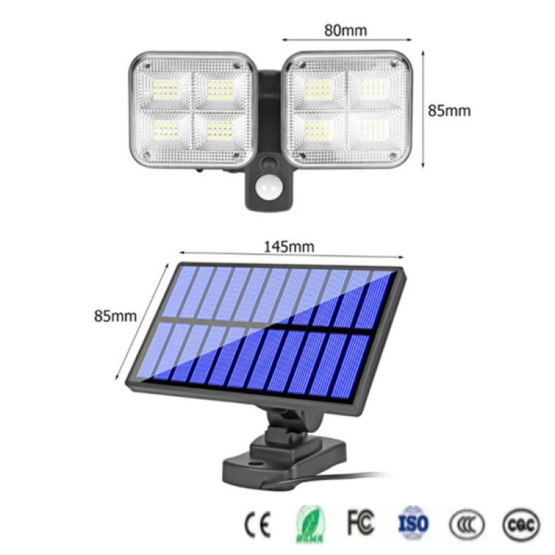 مصباح طاقة شمسية خارجي مع مستشعر حركة - Solar LED Exterior Lamp