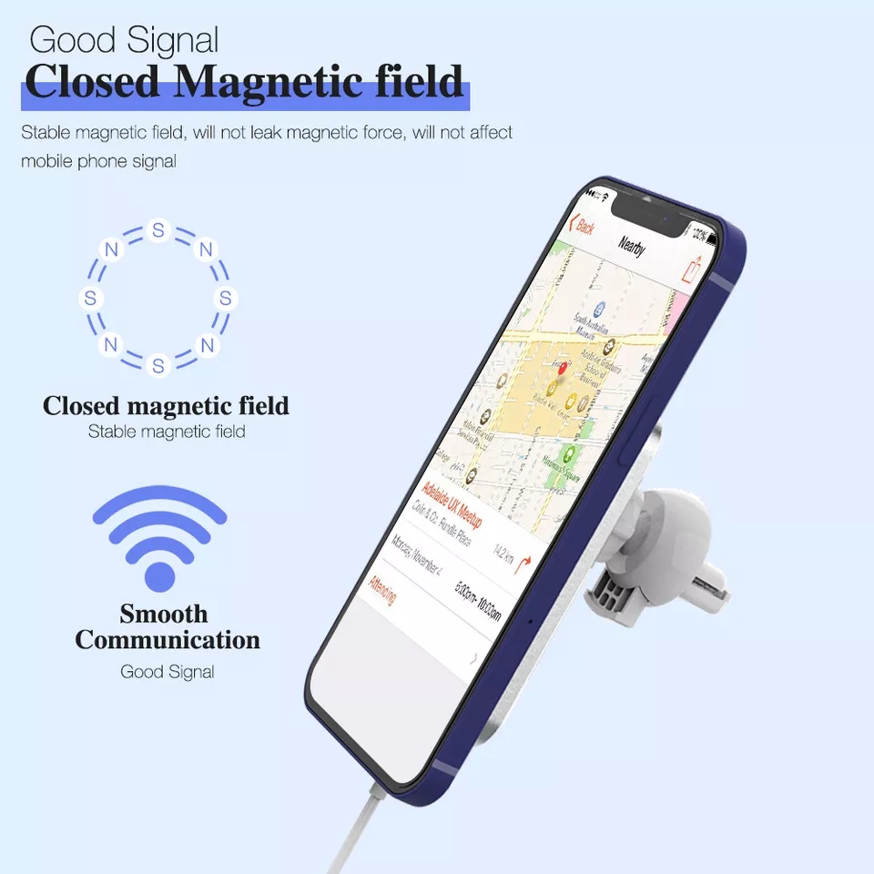 شاحن سيارة لاسلكي 15 واط Magnetic Wireless Car Charger