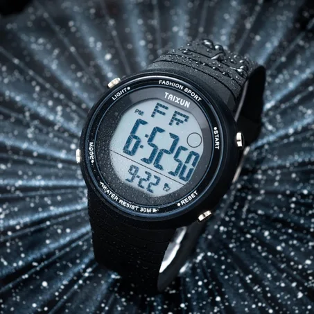 Taixun ساعة رياضية رقمية متعددة الوظائف مقاومة للماء