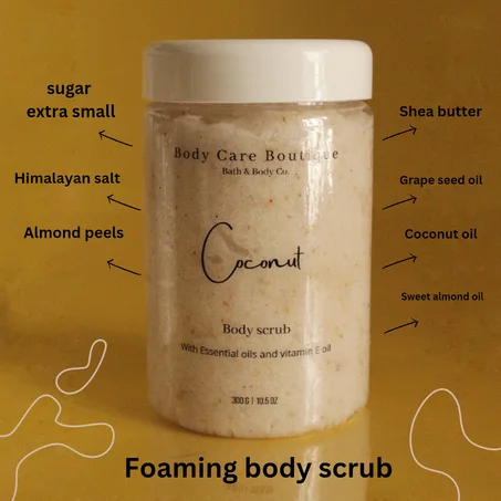 Foaming body scrub