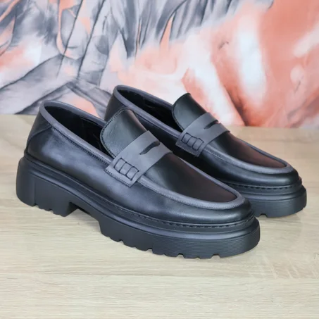 Mocassins Major Loafers Pour Homme Haut De Gamme- Cuir 100% Ref40