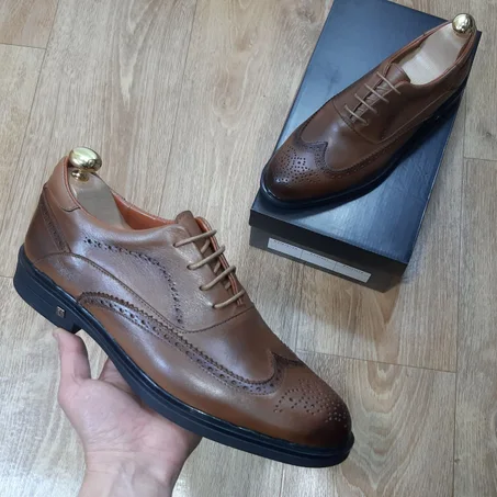 CHAUSSURE OXFORD EN CUIR MARON