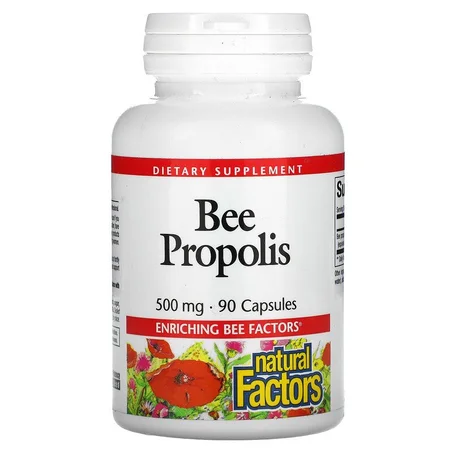 Natural Factors, Propolis d'abeille, 500 mg, 90 capsules   عكبر النحل، 500 ملجم، 90 كبسولة