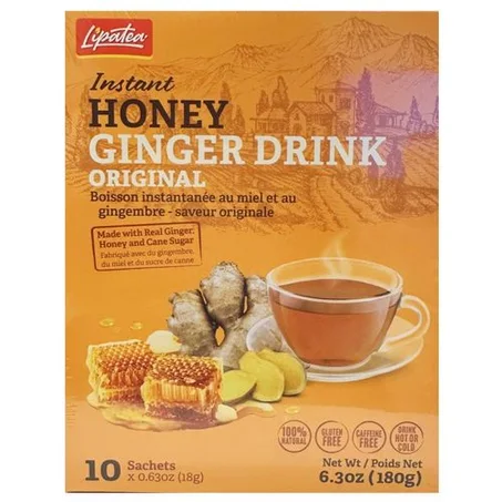 Lipatea مشروب سريع الذوبان (زنجبيل - عسل - ) 20 كيس قابل للذوبان