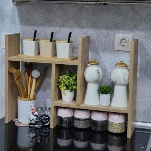 رف خشبي+حامل الورق . إثنان بثمن واحد