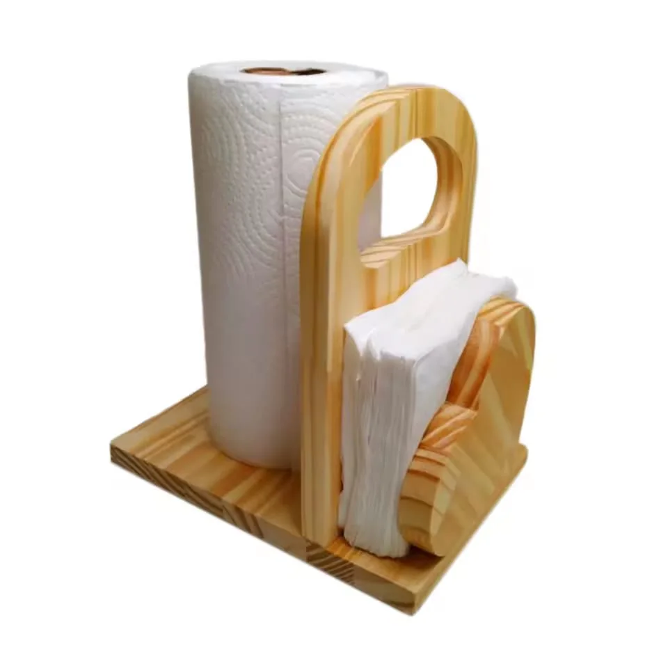 رف خشبي+حامل الورق . إثنان بثمن واحد