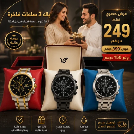 باك 3 ساعات فاخرة بثمن خيالي
