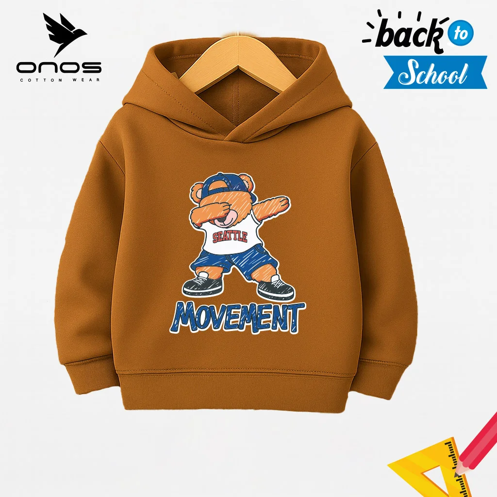 Caramel Brown Kids Hoodie -print- Amount