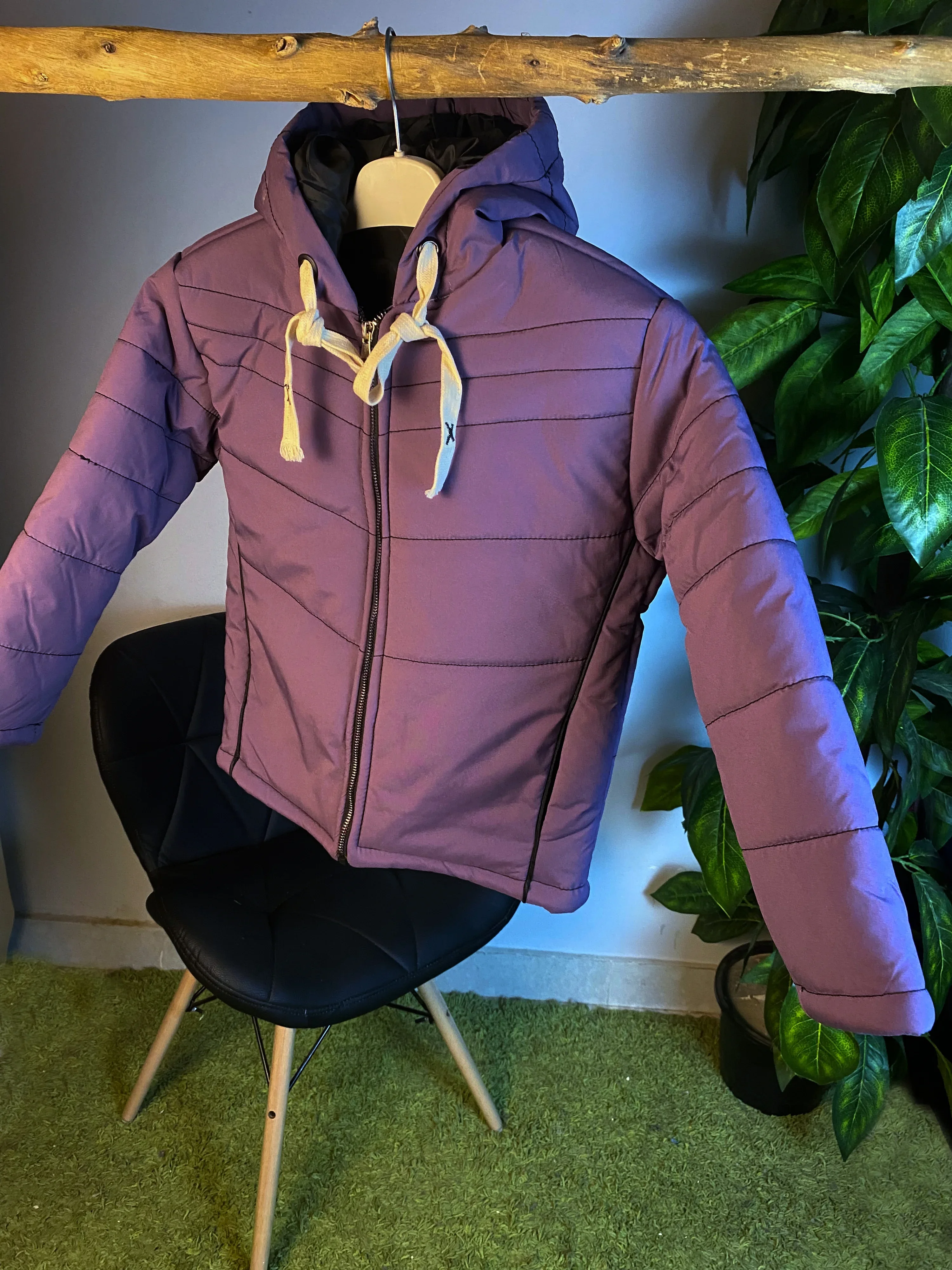 جاكت وتر بروف مبطن من الداخل بنفسجي ركود 5009