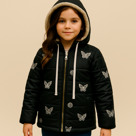 جاكت  بناتي الفراشه  اسود كود5013