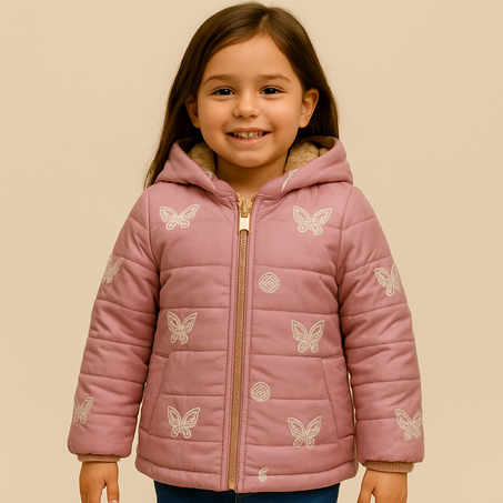 جاكت  بناتي الفراشه  روز كود5013