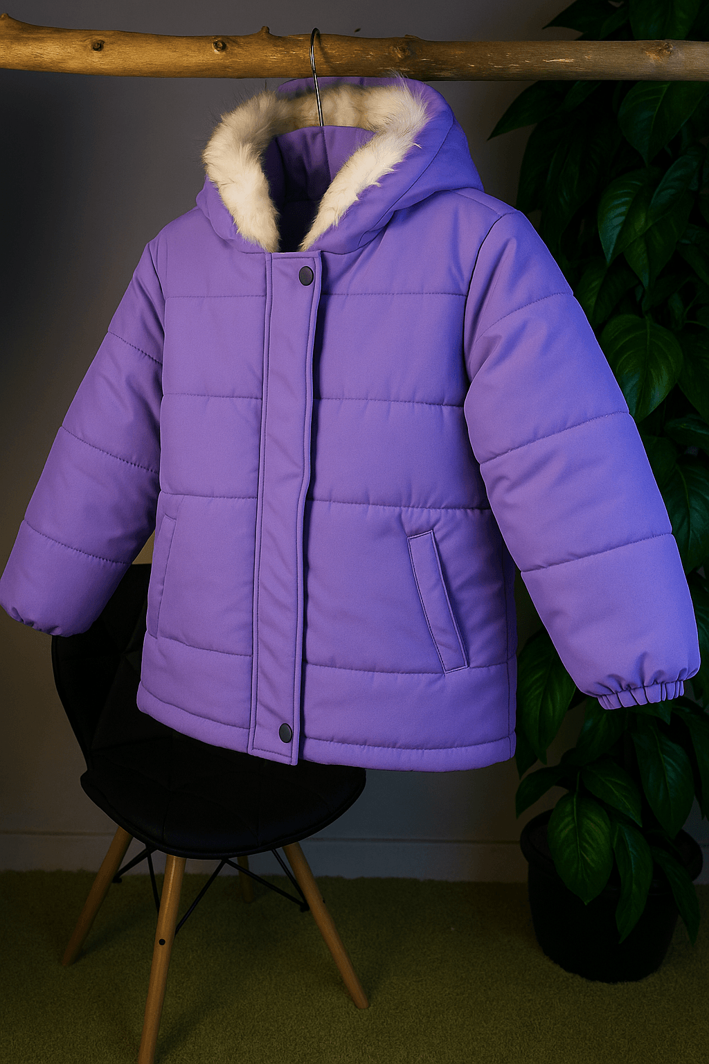 جاكت وتر بروف مبطن من الداخل بنفسجي كود 5014