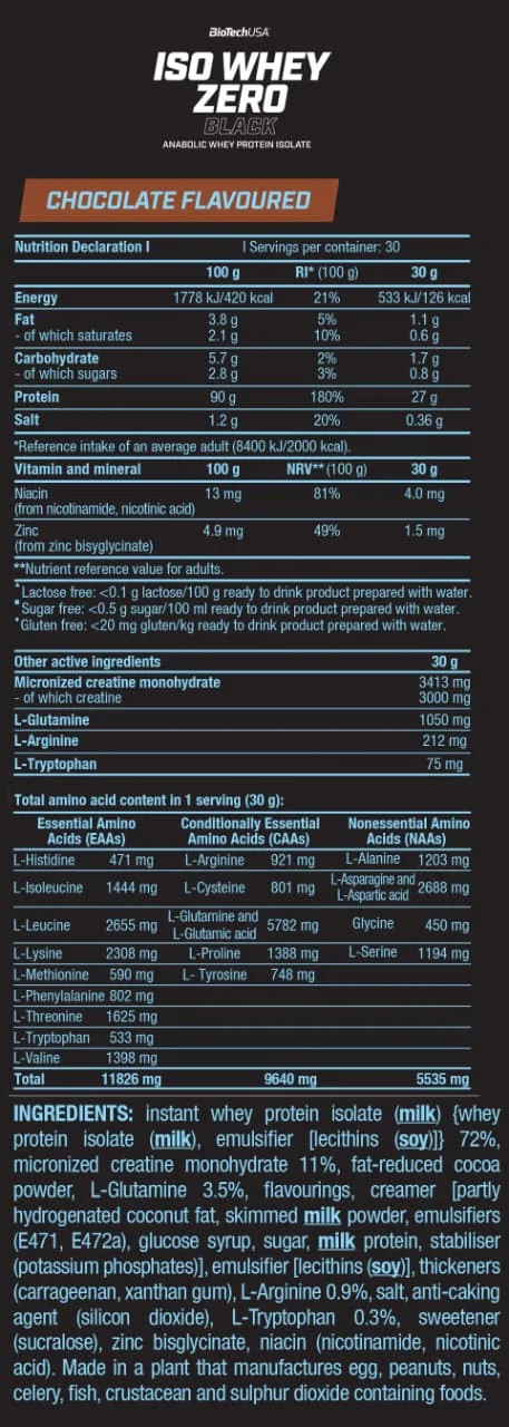 ISO Whey ZERO Black 100%