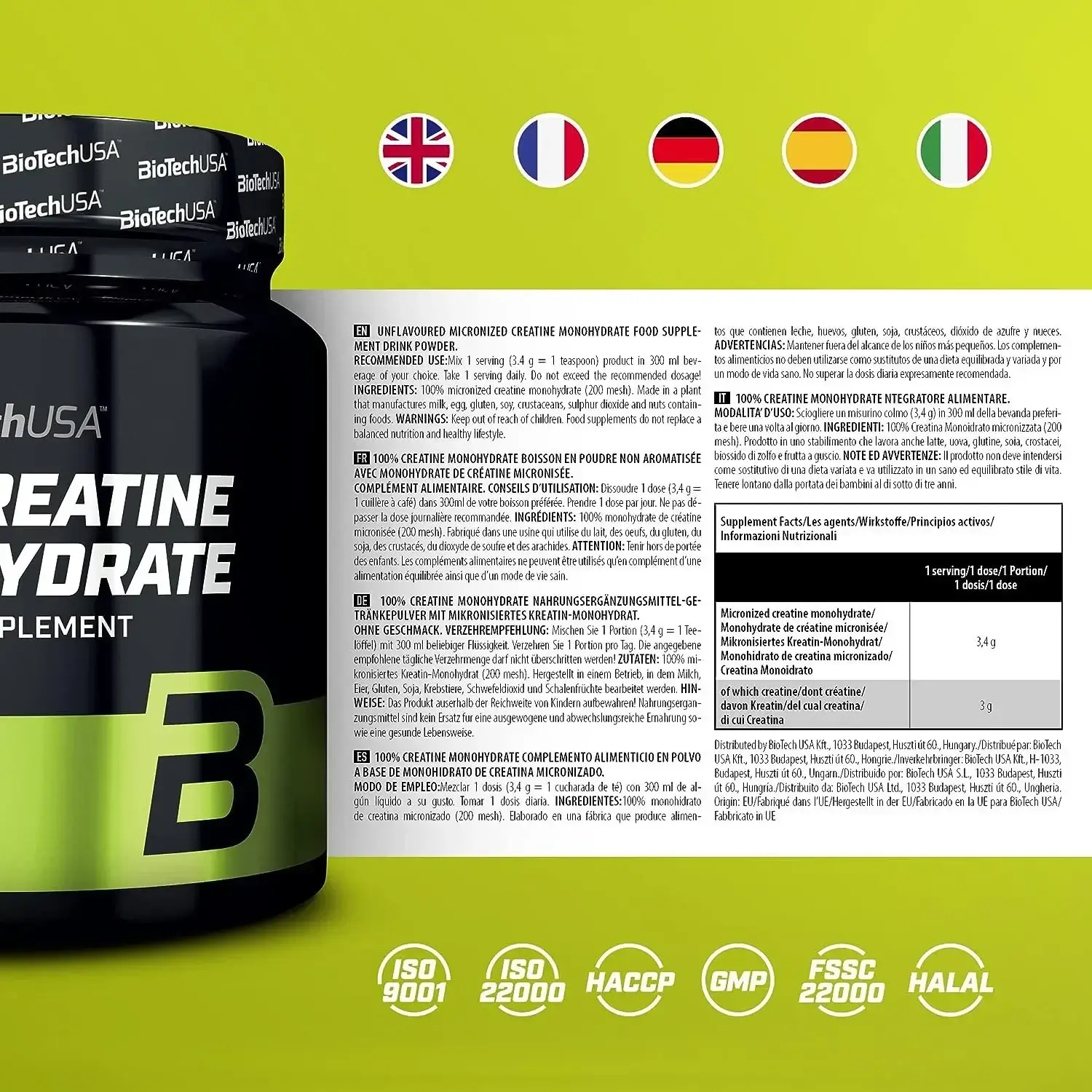 BioTechUSA 100% Creatine Monohydrate