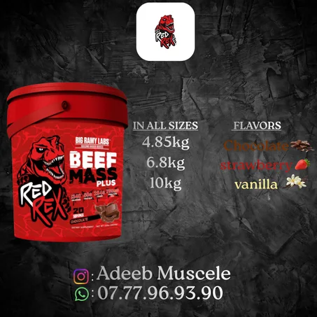 Red Rex Beef Mass de Big Ramy Labs In all sizes