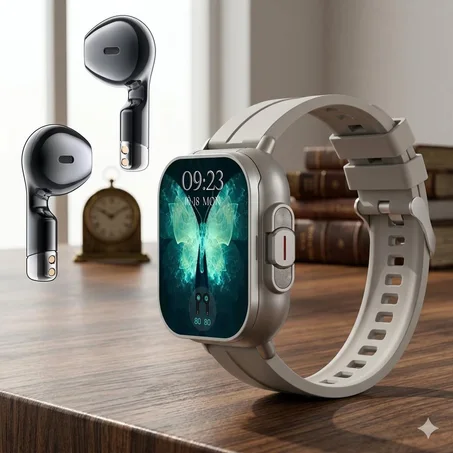 ساعة ذكية + سماعات بلوتوث في جهاز واحد – تقنية 2 في 1