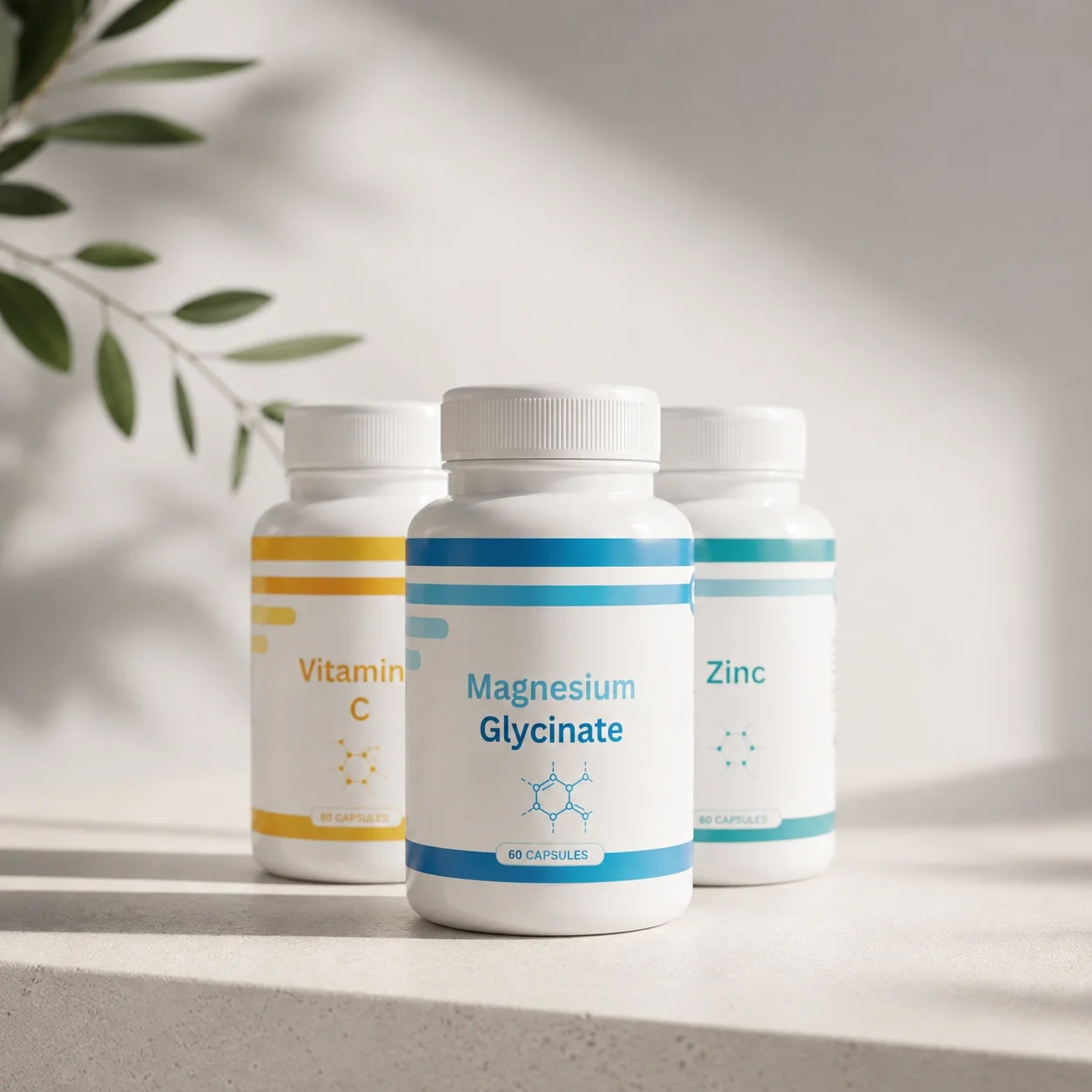 Pack : Zinc + Vitamin C + Magnesium Glycinate