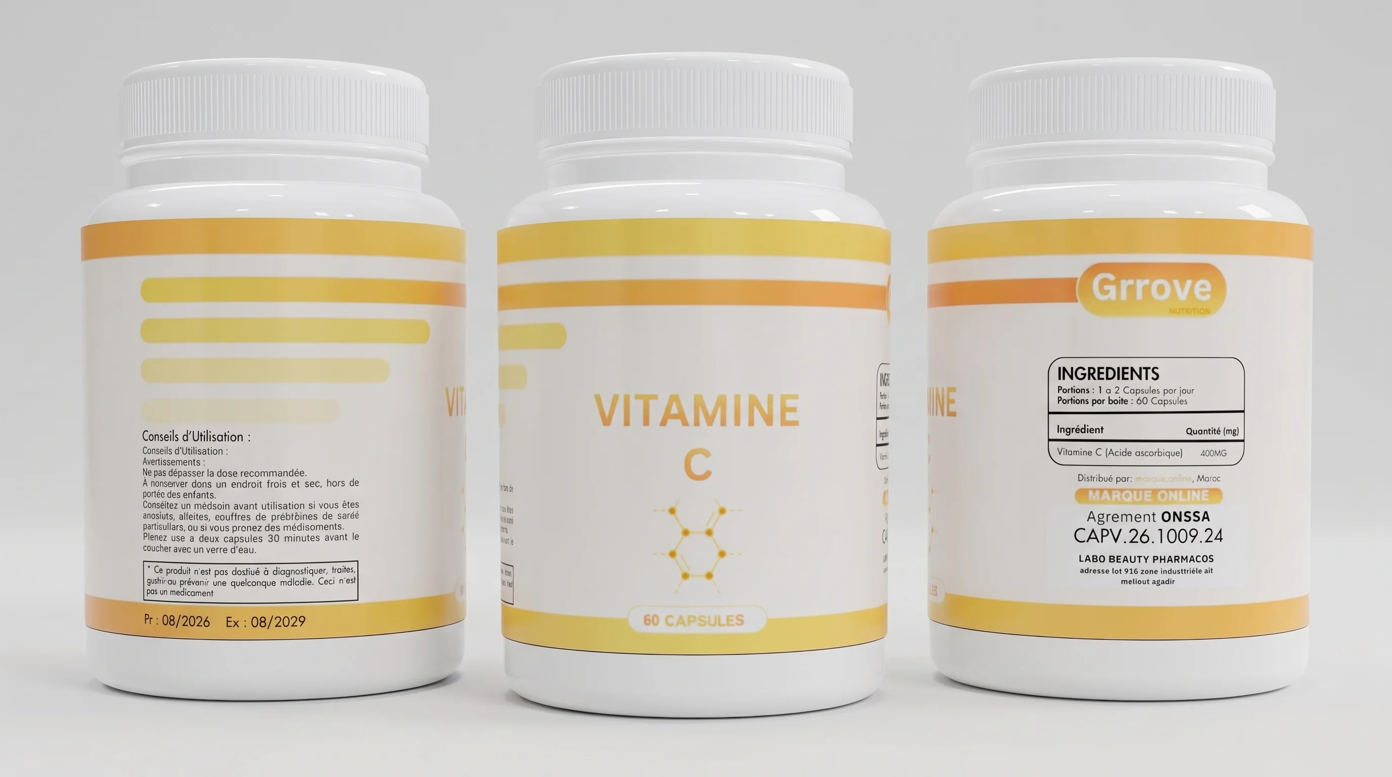 Pack : Zinc + Vitamin C + Magnesium Glycinate