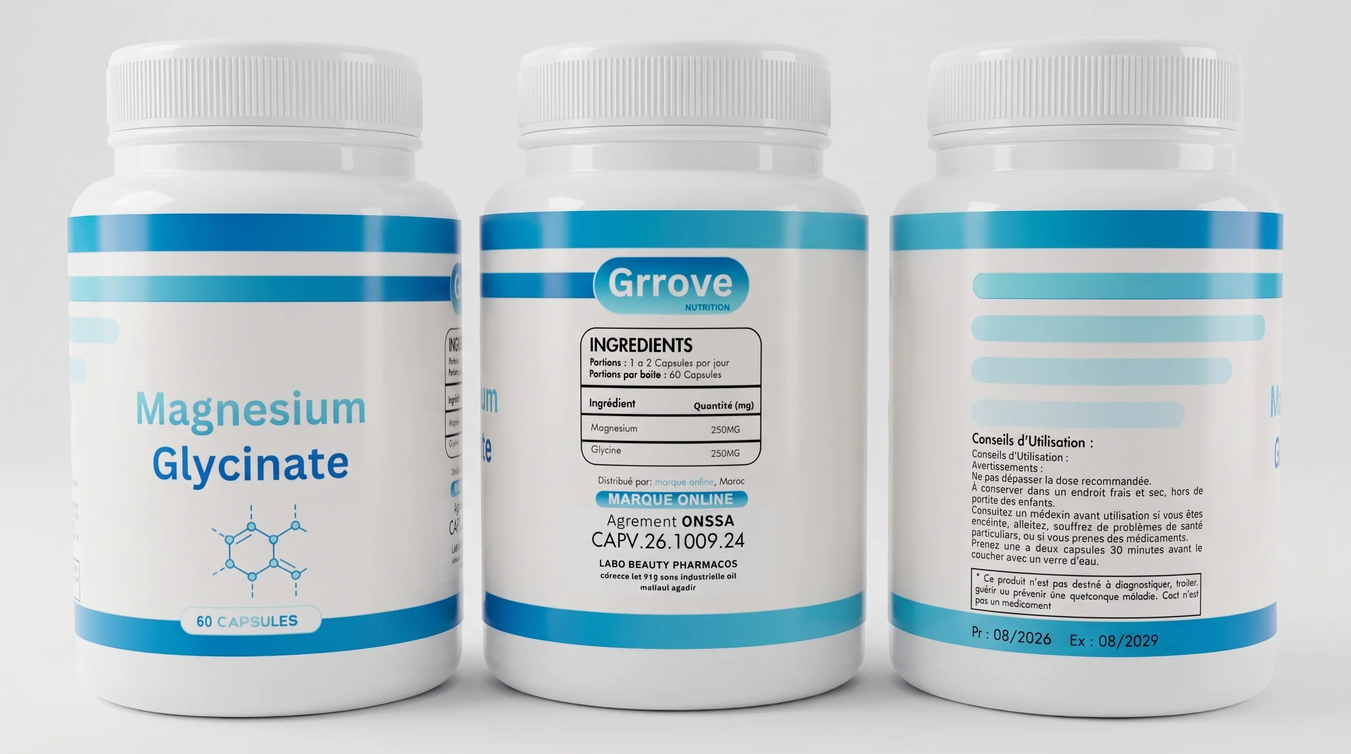 Pack : Zinc + Vitamin C + Magnesium Glycinate