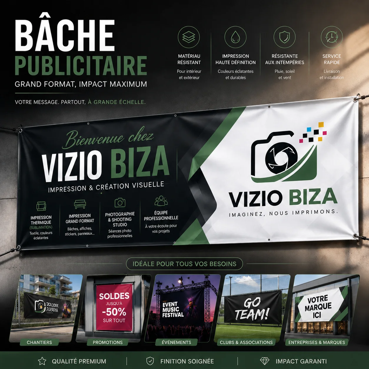 Impression bache