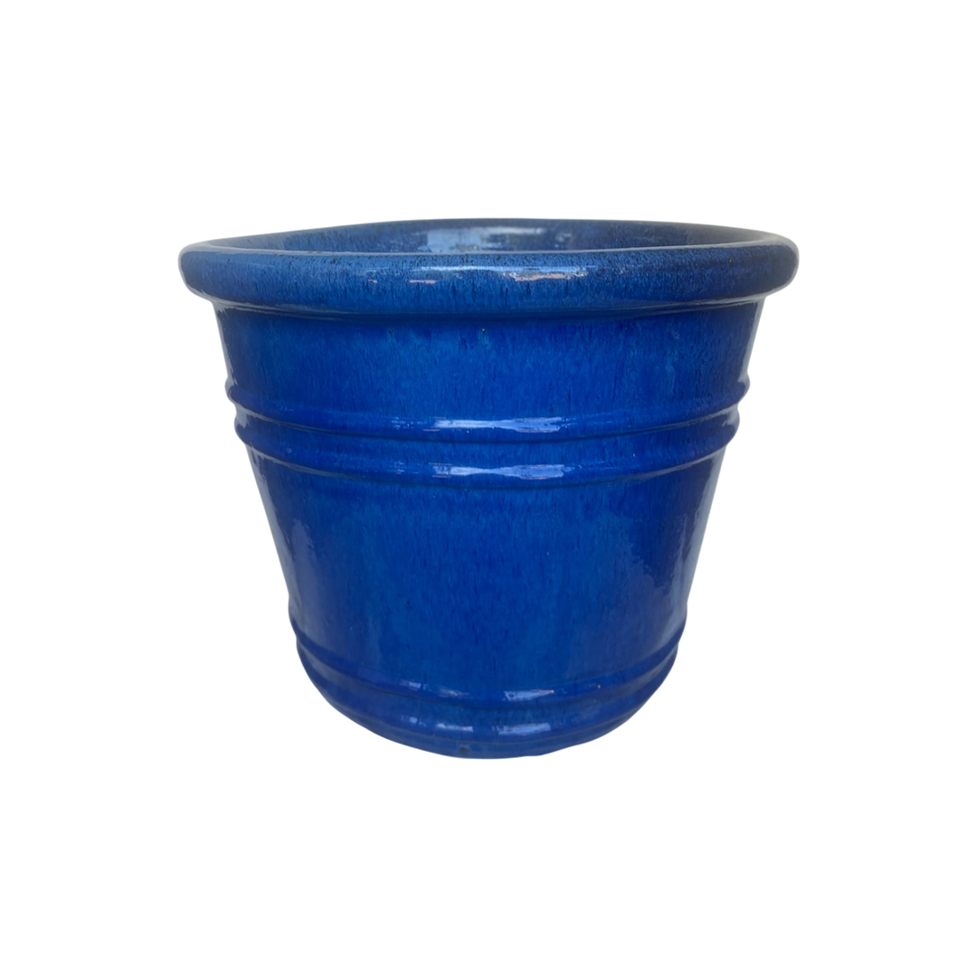 POT EN CÉRAMIQUE BLEU ROI ÉLÉGANCE MÉDITERRANÉENNE H37 D48