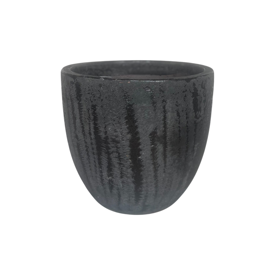 POT EN CERAMIQUE NOIR MATE H32 D37