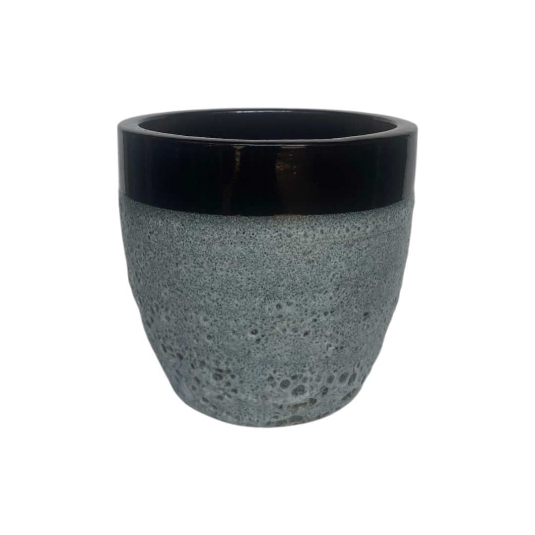 POT EN CERAMIQUE ATLANTIS NOIR H27 D28