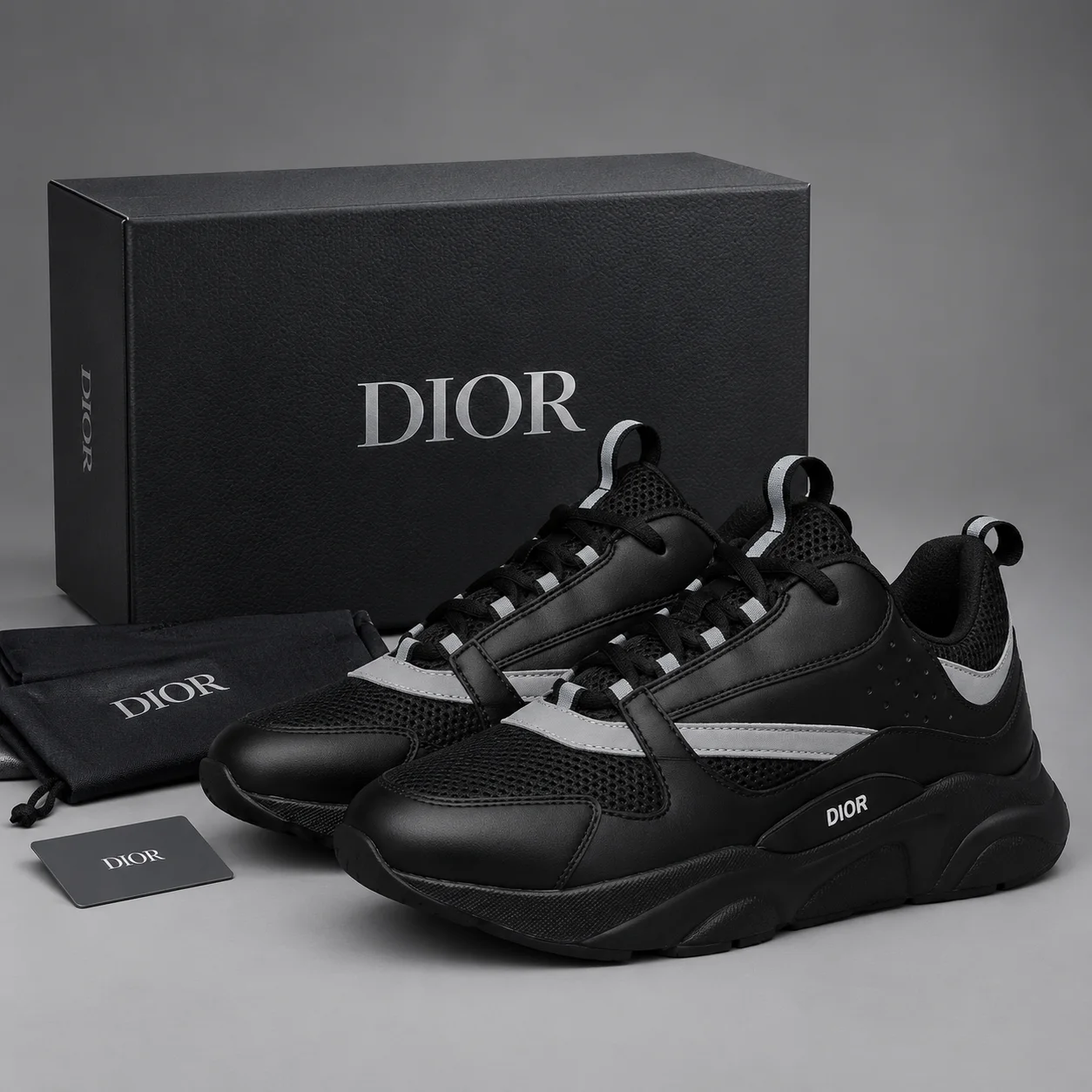 S-Diior Black Sneakers Homme