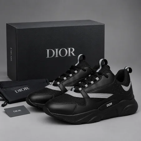 S-Diior Black Sneakers Homme