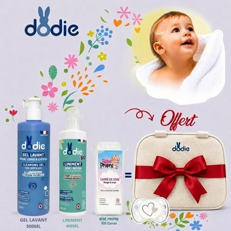 Pack Gel lavant 500 ML Liniment 400ml Bébé Propre  & Sac à langer Offerte